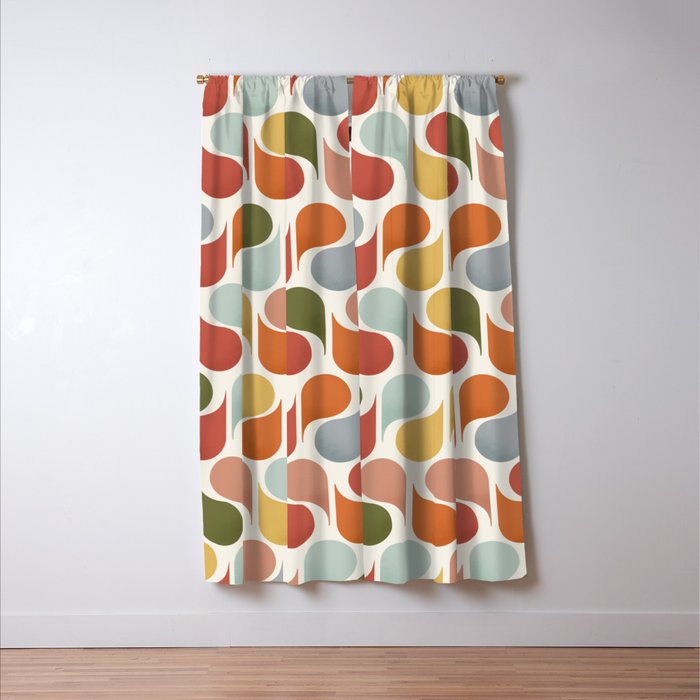 retro pattern no4 Window Curtain Gallery Image 3