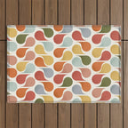 retro pattern no4 Outdoor Rug Gallery Image 1