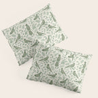 Song Birds - Green Pillow Sham Gallery Image 3