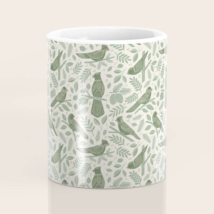 Song Birds - Green Coffee Mug Gallery Image 4