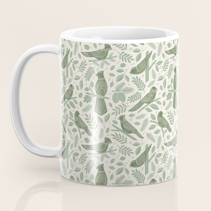 Song Birds - Green Coffee Mug Gallery Image 3