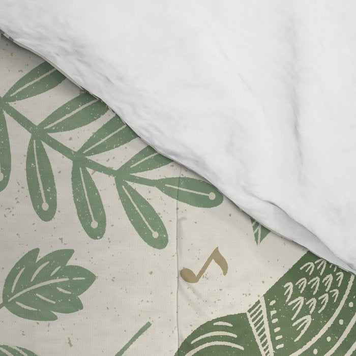 Song Birds - Green Comforter Gallery Image 4