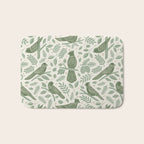 Song Birds - Green Bath Mat Gallery Image 1