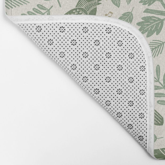 Song Birds - Green Bath Mat Gallery Image 2