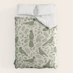 Song Birds - Green Duvet Cover Gallery Image 6