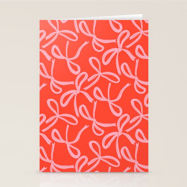 Cute textured coquette bows Stationery Card Gallery Image 2