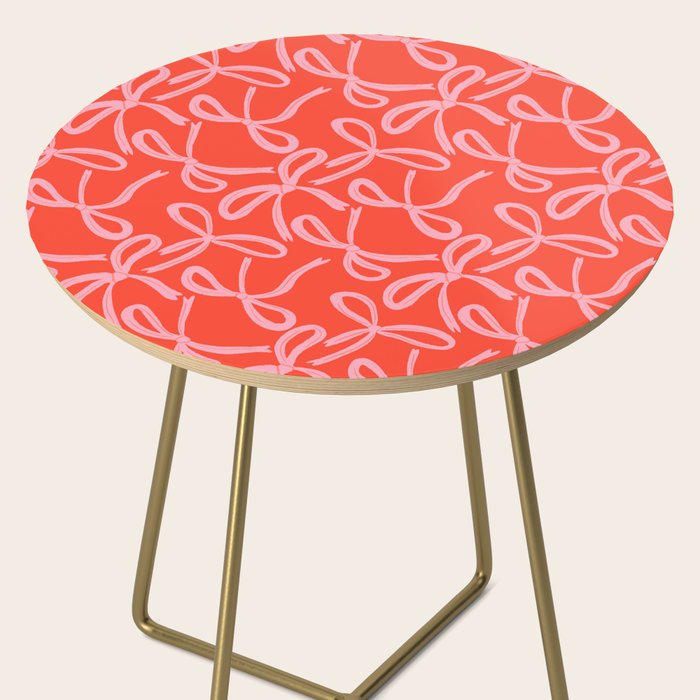 Cute textured coquette bows Side Table Gallery Image 2
