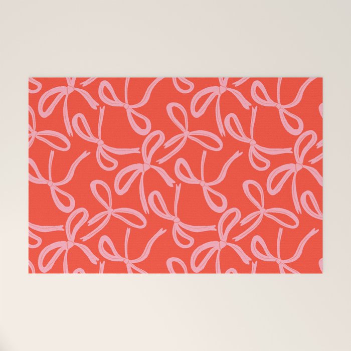 Cute textured coquette bows Welcome Mat Gallery Image 1