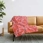 Cute textured coquette bows Throw Blanket Gallery Image 1