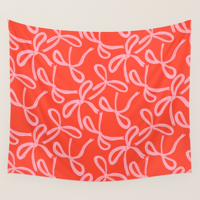 Cute textured coquette bows Wall Tapestry Gallery Image 4