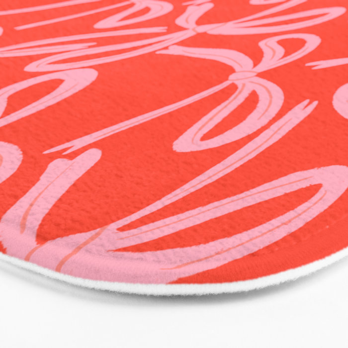Cute textured coquette bows Bath Mat Gallery Image 3