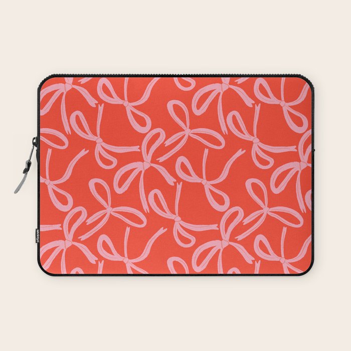 Cute textured coquette bows Laptop Sleeve Gallery Image 1