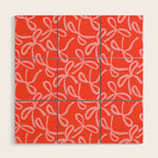 Cute textured coquette bows Wood Wall Art Gallery Image 1