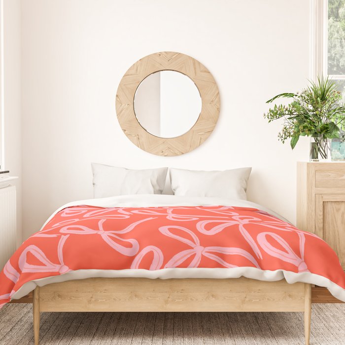 Cute textured coquette bows Duvet Cover Gallery Image 3