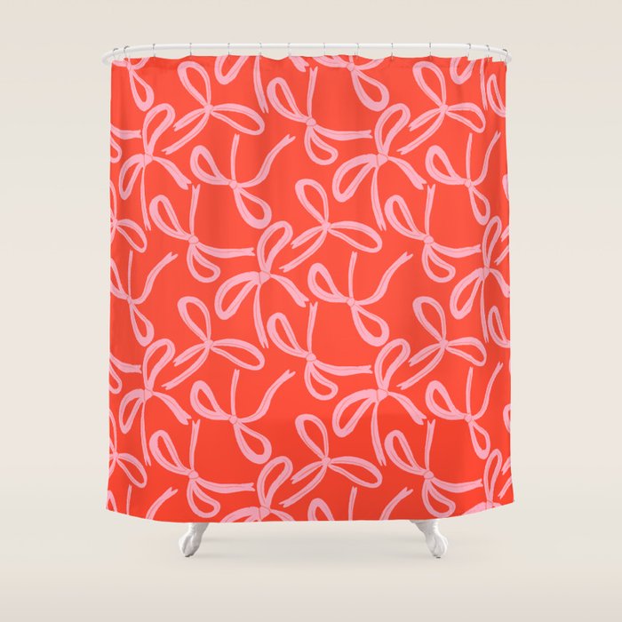 Cute textured coquette bows Shower Curtain Gallery Image 1