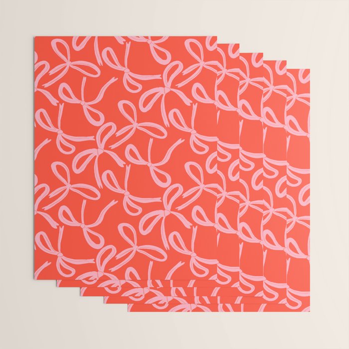 Cute textured coquette bows Wrapping Paper Gallery Image 3