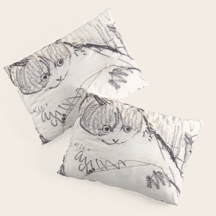 Drunk Cat Pillow Sham Gallery Image 1