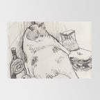 Drunk Cat Rug Gallery Image 2
