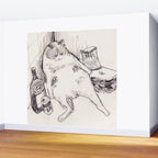 Drunk Cat Wall Mural Gallery Image 2