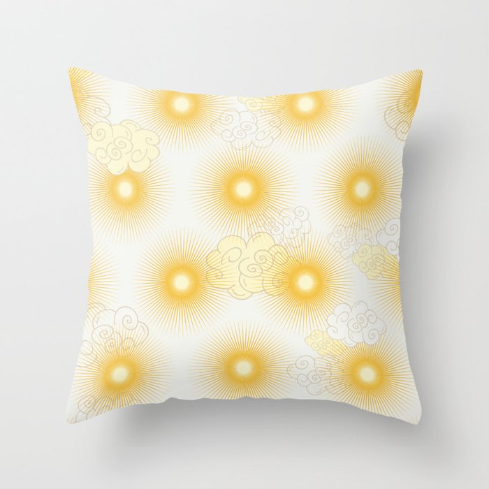 Feel the Cosmic summer heat Throw Pillow Gallery Image 6