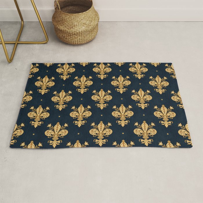 Royal Navy Fleur De Lis Rug Gallery Image 1