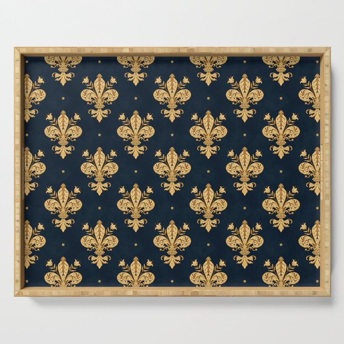 Royal Navy Fleur De Lis Serving Tray Gallery Image 1