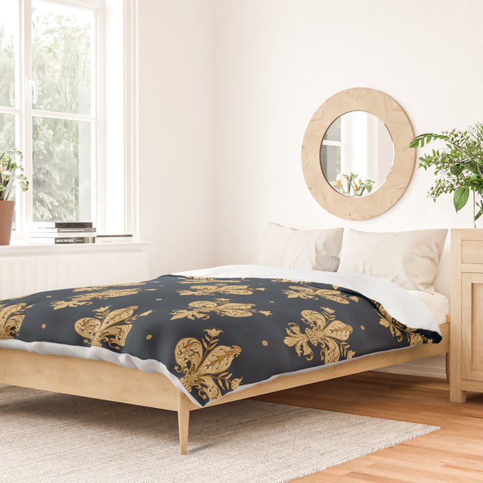 Royal Navy Fleur De Lis Duvet Cover Gallery Image 2
