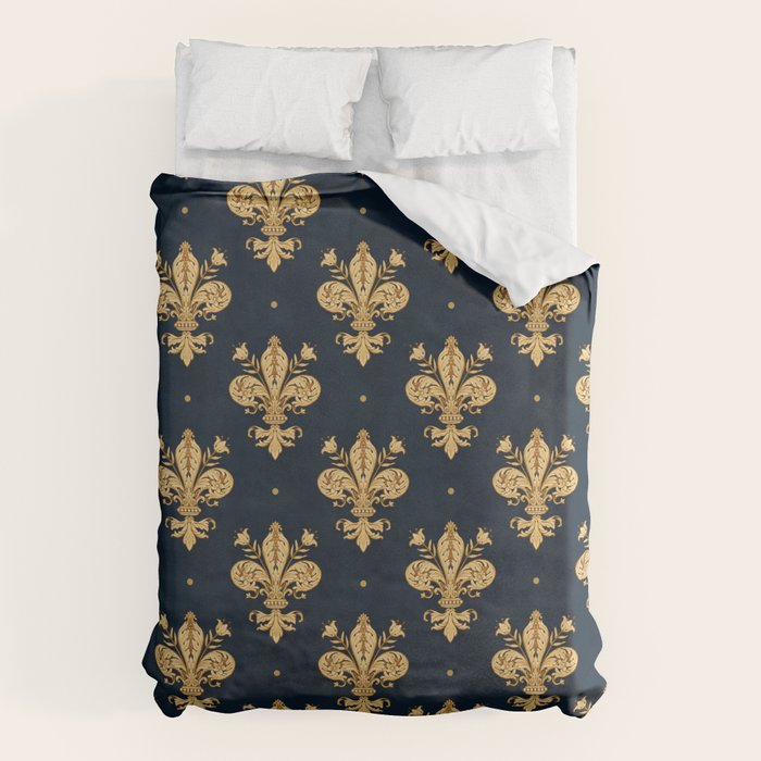 Royal Navy Fleur De Lis Duvet Cover Gallery Image 6