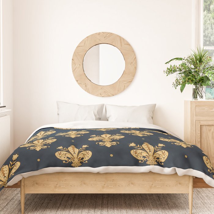 Royal Navy Fleur De Lis Duvet Cover Gallery Image 3