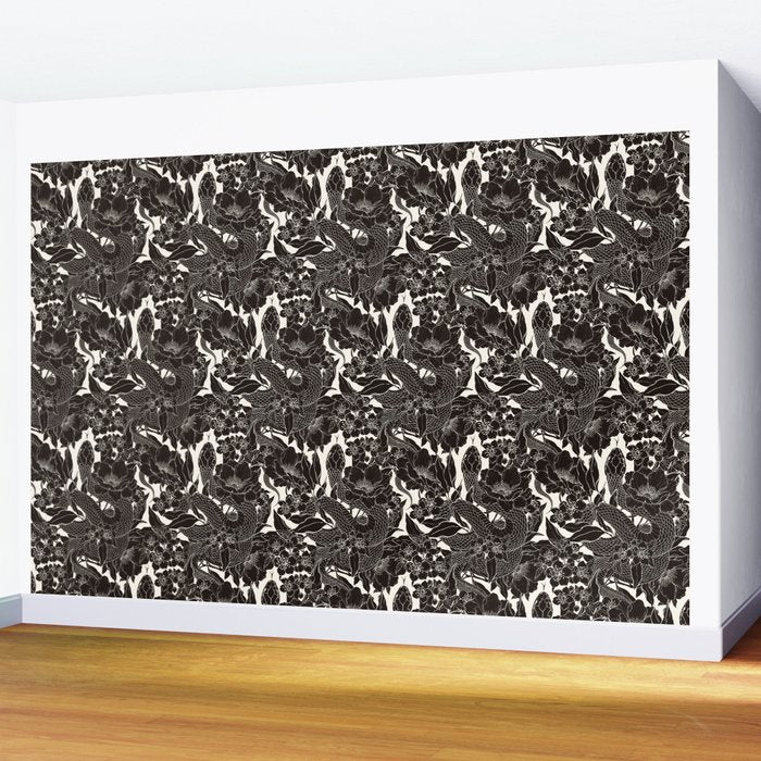 Enchanted Snake Block Print Wall Mural Gallery Image 2