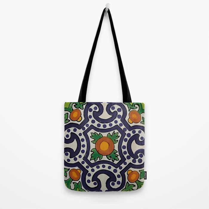 Oranges talavera tile abstract pattern modern decoration Tote Bag Gallery Image 2