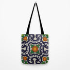 Oranges talavera tile abstract pattern modern decoration Tote Bag Gallery Image 2