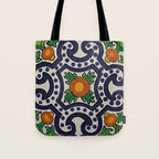 Oranges talavera tile abstract pattern modern decoration Tote Bag Gallery Image 1