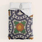 Oranges talavera tile abstract pattern modern decoration Duvet Cover Gallery Image 6