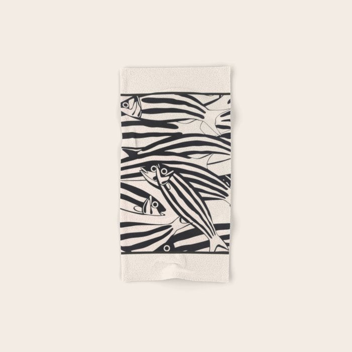 Abstract Fish Pattern Bath Towel Gallery Image 1