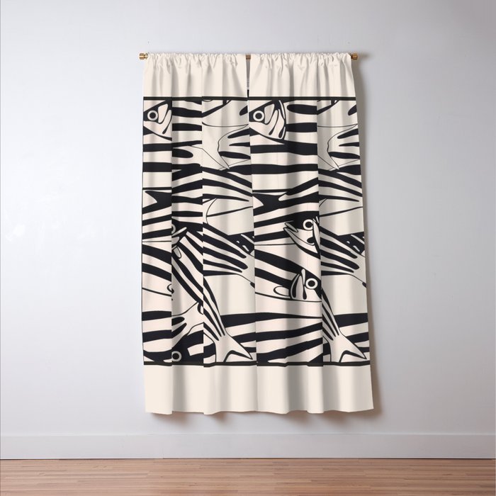 Abstract Fish Pattern Window Curtain Gallery Image 3
