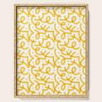 Fun yellow line doodle pattern Serving Tray Gallery Image 1