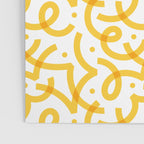 Fun yellow line doodle pattern Poster Gallery Image 3