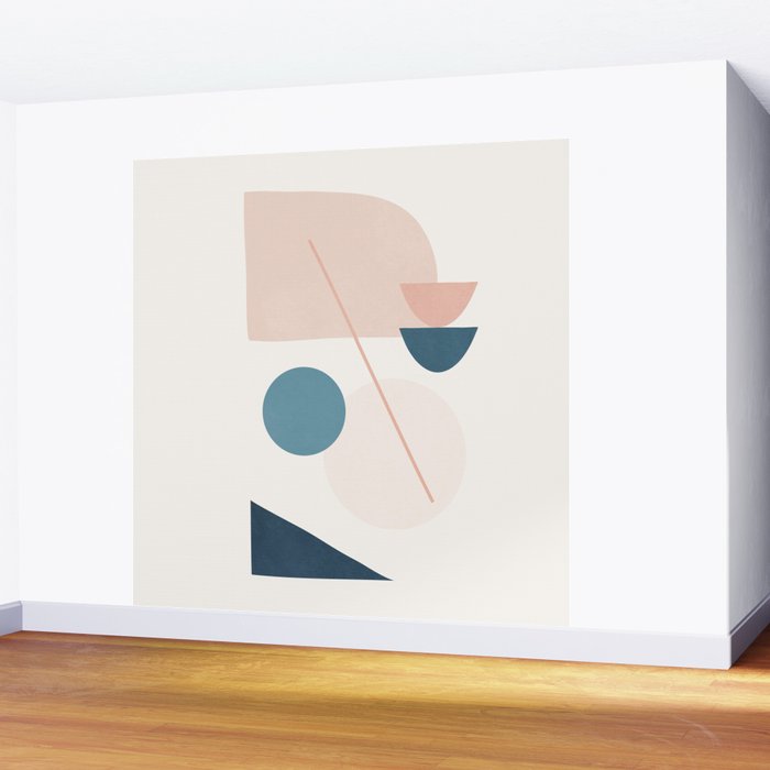 Abstract Minimal Shapes 32 Wall Mural Gallery Image 2
