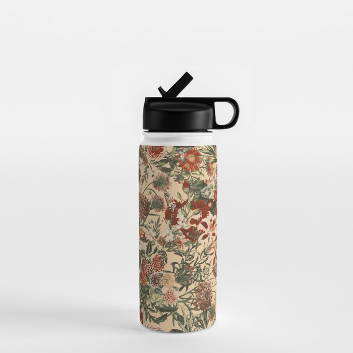 Vintage Flower Garden Water Bottle Gallery Image 1
