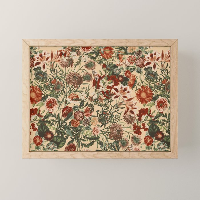 Vintage Flower Garden Mini Art Print Gallery Image 1