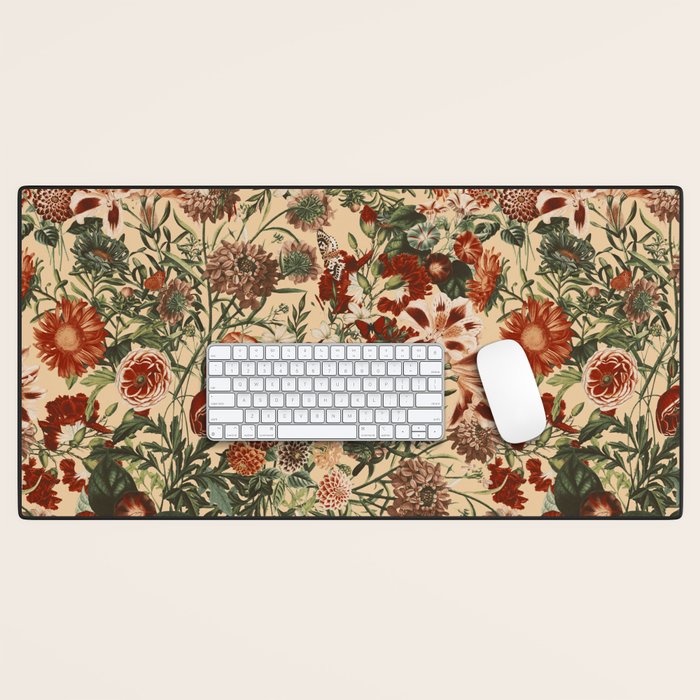 Vintage Flower Garden Desk Mat Gallery Image 1