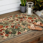 Vintage Flower Garden Outdoor Rug Gallery Image 2