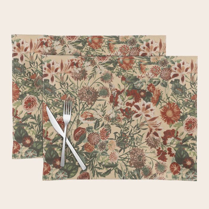 Vintage Flower Garden Placemat Gallery Image 1