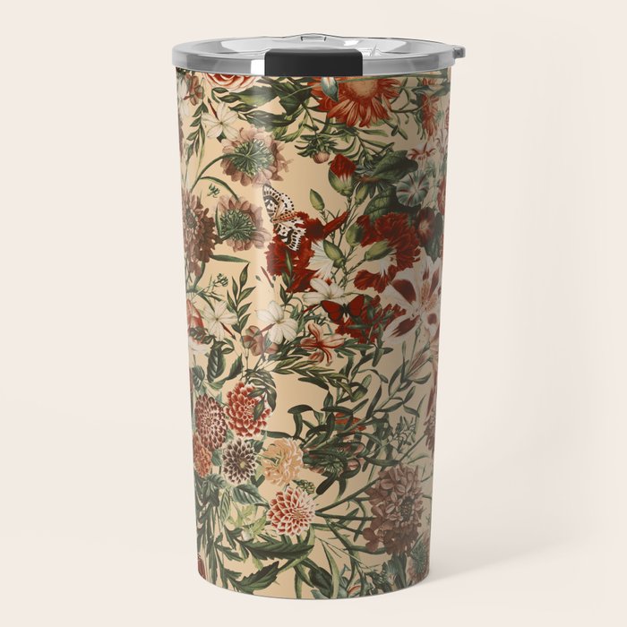 Vintage Flower Garden Travel Mug Gallery Image 1