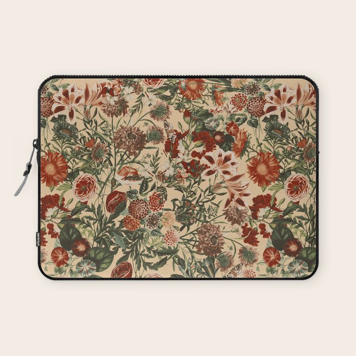 Vintage Flower Garden Laptop Sleeve Gallery Image 1
