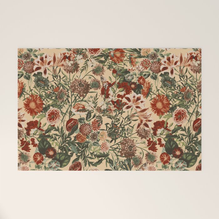 Vintage Flower Garden Welcome Mat Gallery Image 1