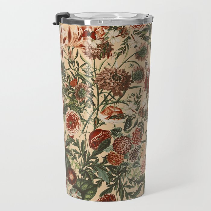 Vintage Flower Garden Travel Mug Gallery Image 3