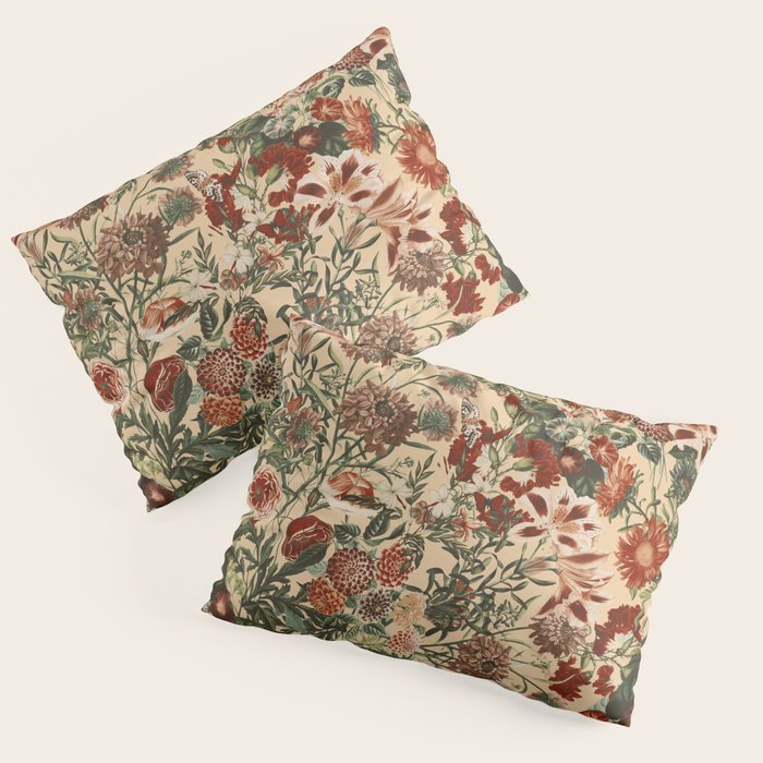 Vintage Flower Garden Pillow Sham Gallery Image 3