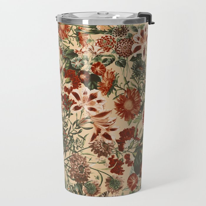 Vintage Flower Garden Travel Mug Gallery Image 2